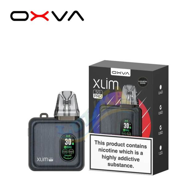 OXVA Xlim SQ Pro Kit 1200mAh (Gunmetal Wood) OXVA Xlim SQ Pro Kit 1200mAh (Gunmetal Wood)