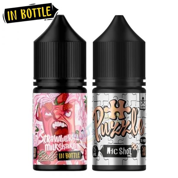 Strawberry Milkshake - In Bottle Salt Puzzle 30 мл. 50 мг Strawberry Milkshake - In Bottle Salt Puzzle 30 мл. 50 мг