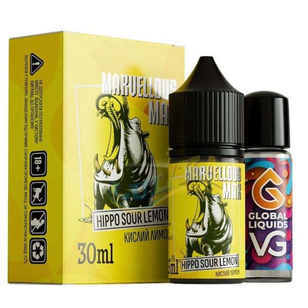 Marvellous Hippo Sour Lemon 30 мл. Marvellous Hippo Sour Lemon 30 мл.