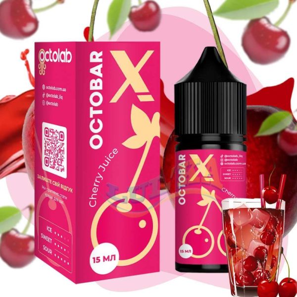 Набір Octobar X Salt Cherry Juice 30 мл. Набір Octobar X Salt Cherry Juice 30 мл.