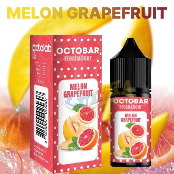 Набір Octobar Fresh & Sour Melon Grapefruit Salt 30 мл. Набір Octobar Fresh & Sour Melon Grapefruit Salt 30 мл.