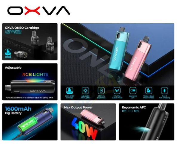OXVA Oneo Pod Kit 1600mAh (Haze Blue) OXVA Oneo Pod Kit 1600mAh (Haze Blue)