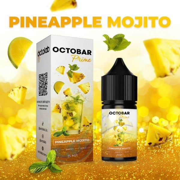 Набір Octobar Prime Salt Pineapple Mojito 30 мл. Набір Octobar Prime Salt Pineapple Mojito 30 мл.