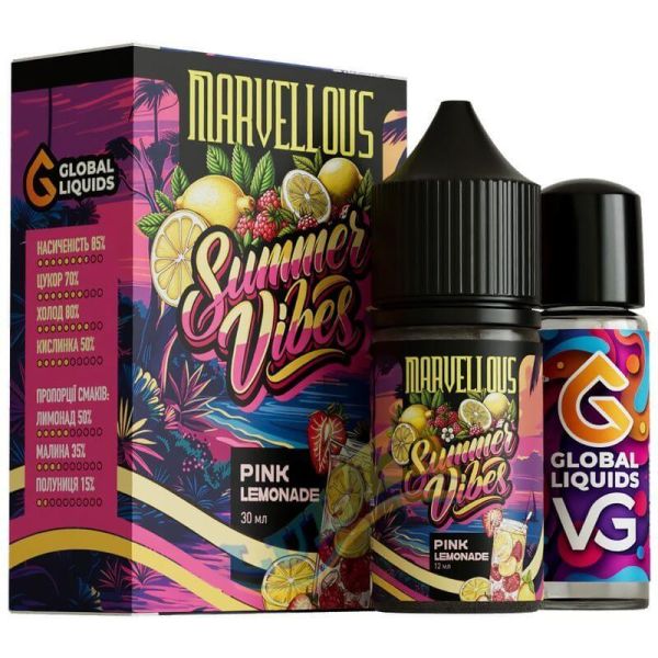 Marvellous Summer Vibes Pink Lemonade 30мл. Marvellous Summer Vibes Pink Lemonade 30мл.