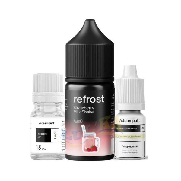Набір Refrost Salt Strawberry Milk Shake 30мл. Набір Refrost Salt Strawberry Milk Shake 30мл.