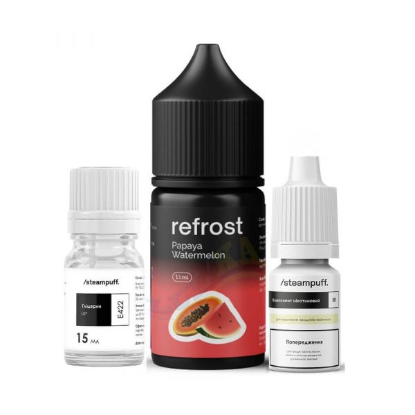 Набір Refrost Salt Papaya Watermelon 50мг/мл 30мл. Набір Refrost Salt Papaya Watermelon 50мг/мл 30мл.