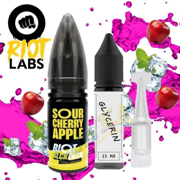 Набір Riot Black Sour Cherry Apple Salt 30 мл. Набір Riot Black Sour Cherry Apple Salt 30 мл.