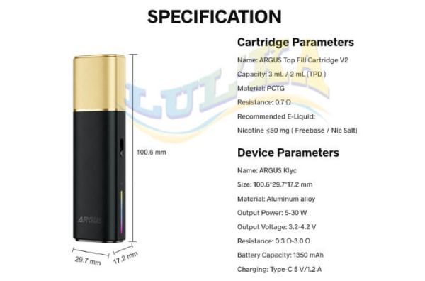 Voopoo Argus Klyc 1350 mAh (Moss Green) Voopoo Argus Klyc 1350 mAh (Moss Green)