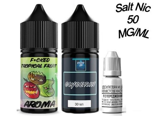 Набір Salt Fucked Tropical Fruit 50мг/мл 30мл. Набір Salt Fucked Tropical Fruit 50мг/мл 30мл.