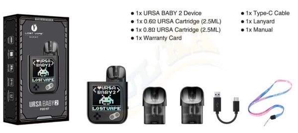 Lost Vape Ursa Baby 2 Kit 22W 900mAh (Joy Pink x Pixel Role) Lost Vape Ursa Baby 2 Kit 22W 900mAh (Joy Pink x Pixel Role)