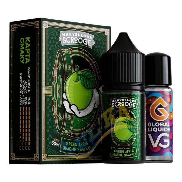 Набір Marvellous Scrooge Green Apple 30мл. Набір Marvellous Scrooge Green Apple 30мл.